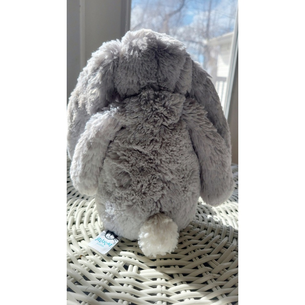Jellycat Bashful Bunny Silver Grey Plush Stuffed Animal Floppy Ear Rabbit Small